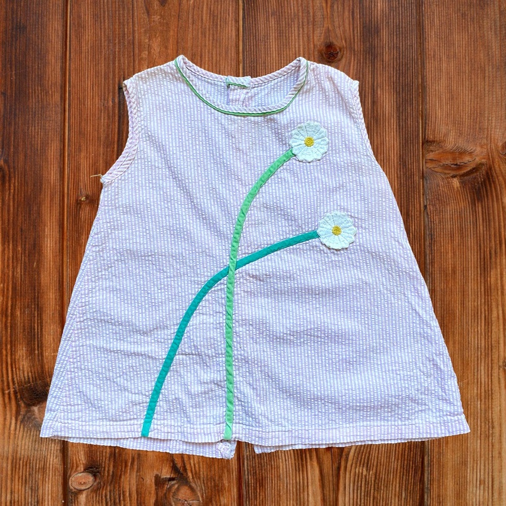 Vintage Kids Striped Flower Dress